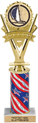 10.5 inch Five-Star Victory Color Insert Trophy w/ Column
