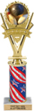 10.5 inch Five-Star Victory Color Insert Trophy w/ Column