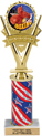 10.5 inch Five-Star Victory Color Insert Trophy w/ Column