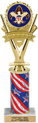 10.5 inch Five-Star Victory Color Insert Trophy w/ Column