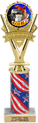 10.5 inch Five-Star Victory Color Insert Trophy w/ Column