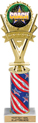 10.5 inch Five-Star Victory Color Insert Trophy w/ Column