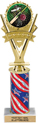 10.5 inch Five-Star Victory Color Insert Trophy w/ Column