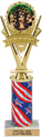10.5 inch Five-Star Victory Color Insert Trophy w/ Column