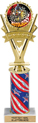 10.5 inch Five-Star Victory Color Insert Trophy w/ Column