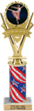 10.5 inch Five-Star Victory Color Insert Trophy w/ Column
