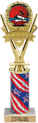 10.5 inch Five-Star Victory Color Insert Trophy w/ Column