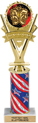 10.5 inch Five-Star Victory Color Insert Trophy w/ Column