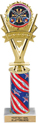 10.5 inch Five-Star Victory Color Insert Trophy w/ Column