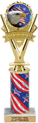 10.5 inch Five-Star Victory Color Insert Trophy w/ Column