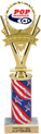 5 Star Victory Color Insert Trophy w/ Column