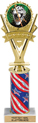 10.5 inch Five-Star Victory Color Insert Trophy w/ Column