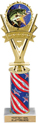 10.5 inch Five-Star Victory Color Insert Trophy w/ Column