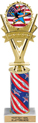 10.5 inch Five-Star Victory Color Insert Trophy w/ Column