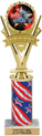 10.5 inch Five-Star Victory Color Insert Trophy w/ Column
