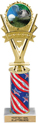10.5 inch Five-Star Victory Color Insert Trophy w/ Column