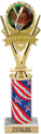 10.5 inch Five-Star Victory Color Insert Trophy w/ Column