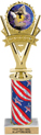 10.5 inch Five-Star Victory Color Insert Trophy w/ Column