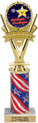 10.5 inch Five-Star Victory Color Insert Trophy w/ Column
