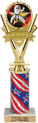 10.5 inch Five-Star Victory Color Insert Trophy w/ Column