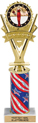 10.5 inch Five-Star Victory Color Insert Trophy w/ Column