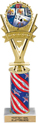 10.5 inch Five-Star Victory Color Insert Trophy w/ Column
