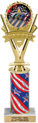 10.5 inch Five-Star Victory Color Insert Trophy w/ Column