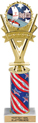 10.5 inch Five-Star Victory Color Insert Trophy w/ Column