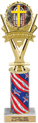 10.5 inch Five-Star Victory Color Insert Trophy w/ Column
