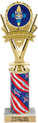 5 Star Victory Color Insert Trophy w/ Column