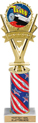 10.5 inch Five-Star Victory Color Insert Trophy w/ Column