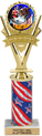 10.5 inch Five-Star Victory Color Insert Trophy w/ Column