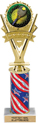 10.5 inch Five-Star Victory Color Insert Trophy w/ Column