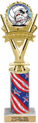 10.5 inch Five-Star Victory Color Insert Trophy w/ Column