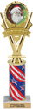 10.5 inch Five-Star Victory Color Insert Trophy w/ Column