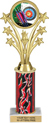 10.5 inch Shooting Stars Color Insert Trophy w/ Column