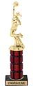 10 inch High Gloss Mahogany Trophy on Black Marble Base