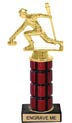 10 inch High Gloss Mahogany Trophy on Black Marble Base