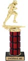 10 inch High Gloss Mahogany Trophy on Black Marble Base
