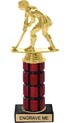 10 inch High Gloss Mahogany Trophy on Black Marble Base