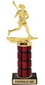 10 inch High Gloss Mahogany Trophy on Black Marble Base