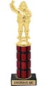 10 inch High Gloss Mahogany Trophy on Black Marble Base
