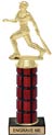 11 inch High Gloss Mahogany Trophy on Black Marble Base