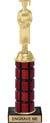 11 inch High Gloss Mahogany Trophy on Black Marble Base