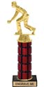 11 inch High Gloss Mahogany Trophy on Black Marble Base