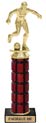 12 inch High Gloss Mahogany Trophy on Black Marble Base