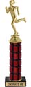 12 inch High Gloss Mahogany Trophy on Black Marble Base