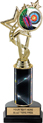 10.5 inch EXCLUSIVE Color Insert Trophy w/ Column on Marble Tone Base