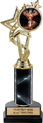 10.5 inch EXCLUSIVE Color Insert Trophy w/ Column on Marble Tone Base