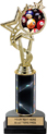 10.5 inch EXCLUSIVE Color Insert Trophy w/ Column on Marble Tone Base